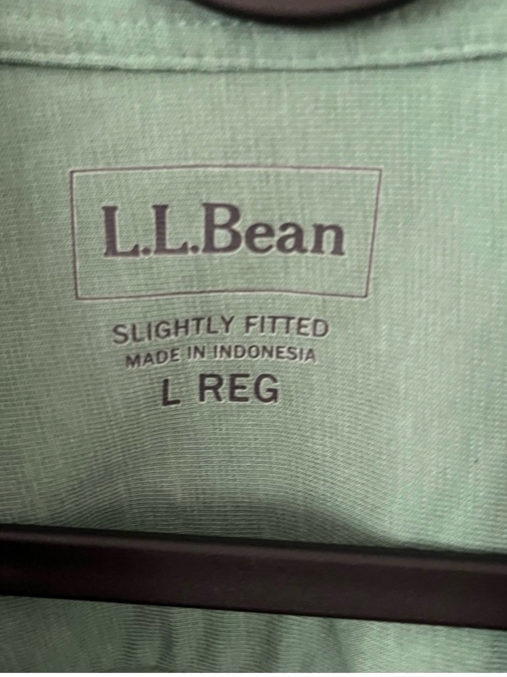 L.L. Bean Men’s Short-Sleeve Button-Down Shirt — lakewashed clover Green - Picture 3 of 4